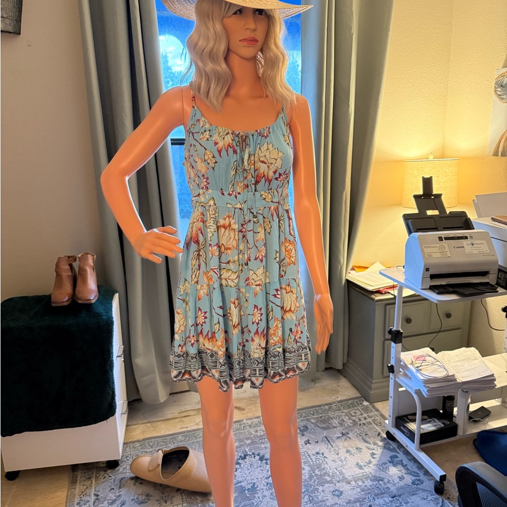 Angie Turquoise Floral Dress - Picture 5 of 5